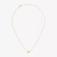 Diamond Addiction (G-H, I1-I2) Womens 1/3 CT. T.W. Lab Grown White Diamond 10K Gold Pear Pendant Necklace