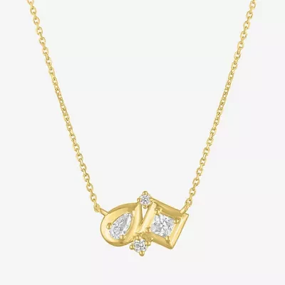 Diamond Addiction (G-H, I1-I2) Womens 1/3 CT. T.W. Lab Grown White Diamond 10K Gold Pear Pendant Necklace