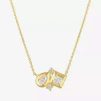 Diamond Addiction (G-H, I1-I2) Womens 1/3 CT. T.W. Lab Grown White Diamond 10K Gold Pear Pendant Necklace