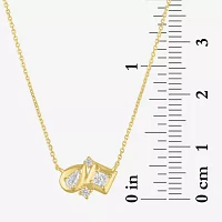 Diamond Addiction (G-H, I1-I2) Womens 1/3 CT. T.W. Lab Grown White Diamond 10K Gold Pear Pendant Necklace