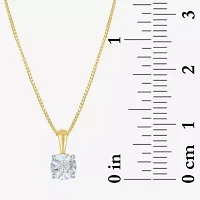 Yes, Please! (G-H / Si2-I1) Womens Diamond Accent Lab Grown White Diamond 14K Gold Over Silver Sterling Silver Round Pendant Necklace