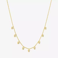 (G-H/ I1-I2) Womens 1/6 CT. T.W. Lab Grown White Diamond 14K Gold Over Silver Sterling Silver Heart Pendant Necklaces