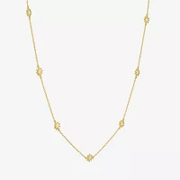 Diamond Addiction (G-H Womens 1/10 CT. T.W. Lab Grown White Diamond 14K Gold Over Silver Sterling Silver Star 16 Inch Pendant Necklace