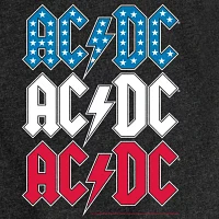 Big Girls Ac/Dc Usa Crew Neck Short Sleeve AC/DC T-Shirt