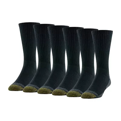 Gold Toe Work 6 Pair Crew Socks Mens