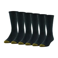 Gold Toe Harrington 6 Pair Big and Tall Crew Socks Mens