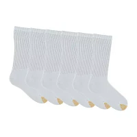 Gold Toe Athletic Sport 6 Pair Big and Tall Crew Socks Mens