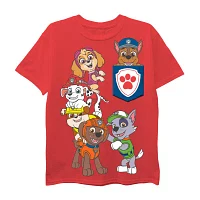 Toddler Boys Round Neck Short Sleeve Paw Patrol Graphic T-Shirt