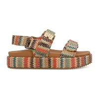 Mia Girl Ryann Womens Adjustable Strap Footbed Sandals