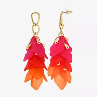 Bijoux Bar Gold Tone Flower Drop Earrings
