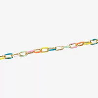 Bijoux Bar Gold Tone 9 Inch Paperclip Link Bracelet
