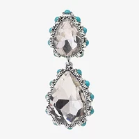 Bijoux Bar Silver Tone Crystal Drop Earrings