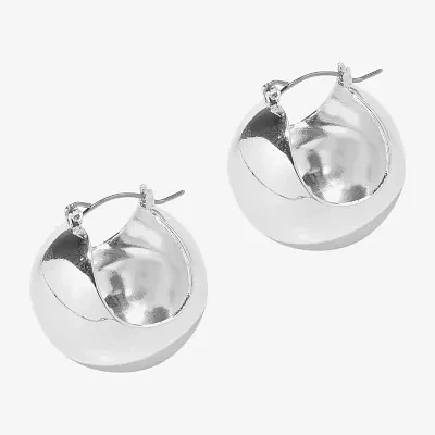 Bijoux Bar Silver Tone Hoop Earrings