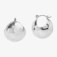 Bijoux Bar Silver Tone Hoop Earrings