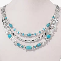 Bijoux Bar Silver Tone Silver Tone Strand Necklace