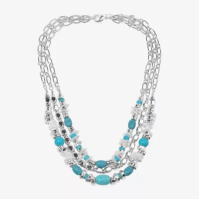 Bijoux Bar Silver Tone Silver Tone Strand Necklace