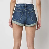 Arizona Womens Highest Rise Denim Short-Juniors
