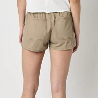 Arizona Womens High Rise Midi Short-Juniors