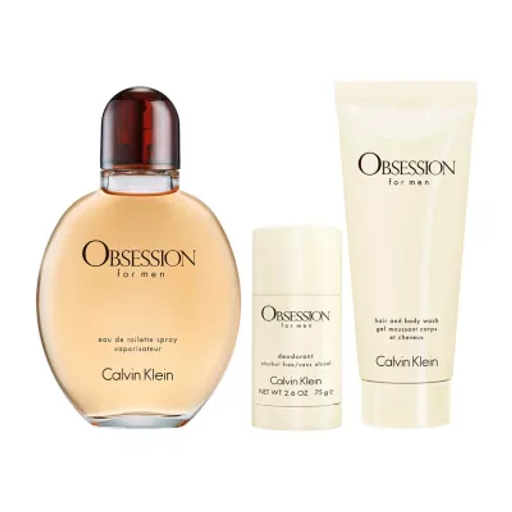 Calvin Klein Obsession For Men Eau De Toilette 3-Pc Gift Set ($133 Value)