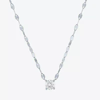 Diamond Addiction (G-H / Si2-I1) Womens 1/3 CT. T.W. Lab Grown White Diamond 10K White Gold Round Pendant Necklace