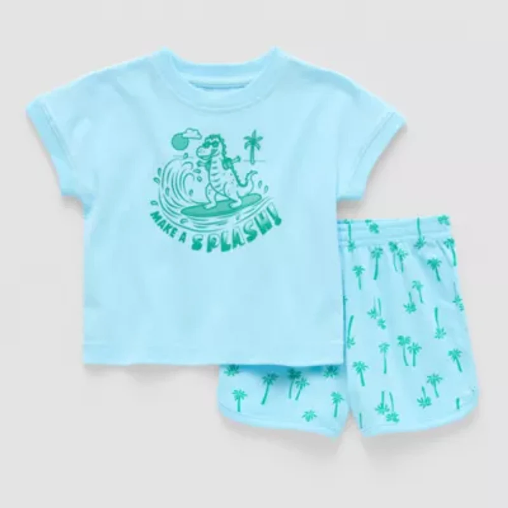 Okie Dokie Baby Boys 2-pc. Short Set