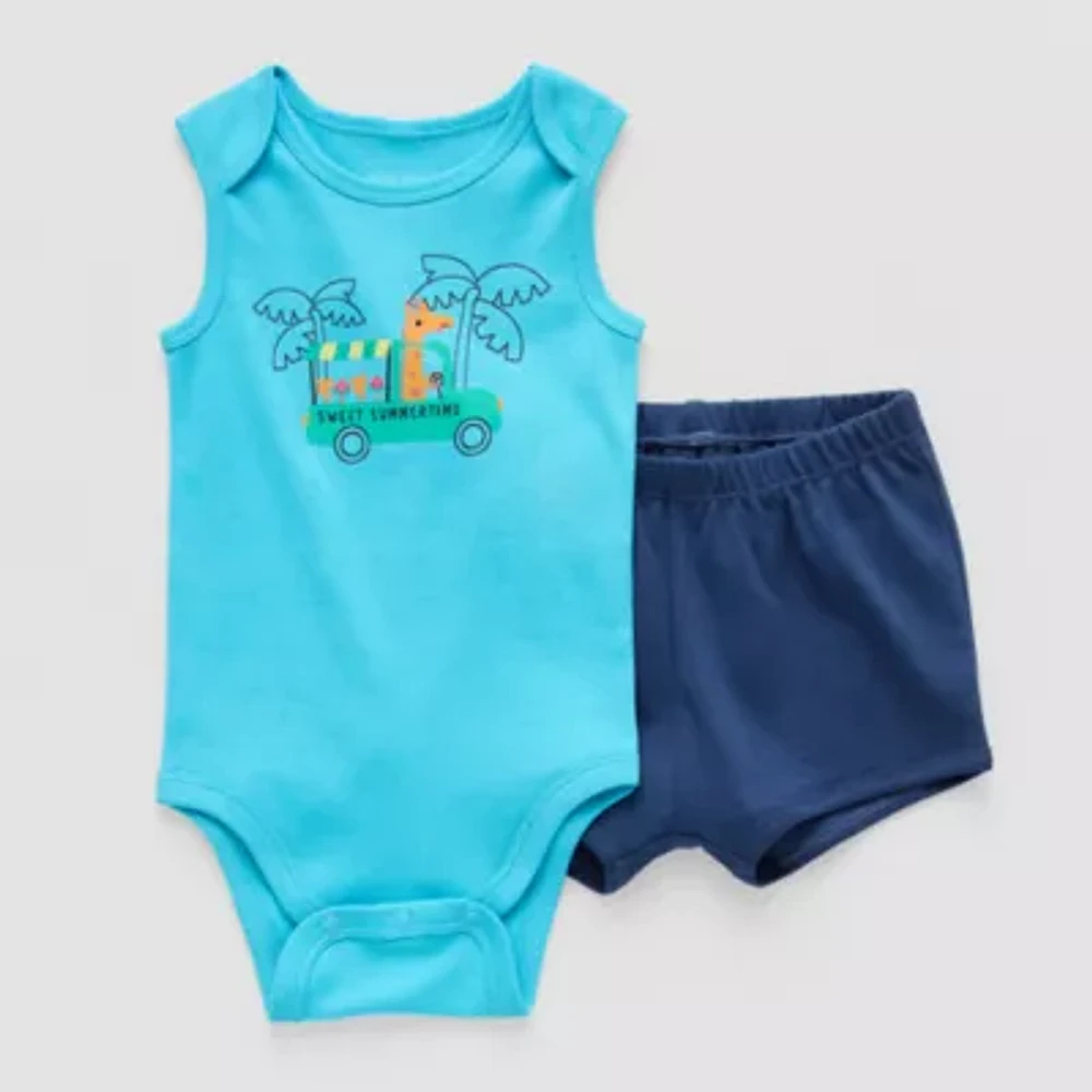 Okie Dokie Baby Boys 2-pc. Short Set
