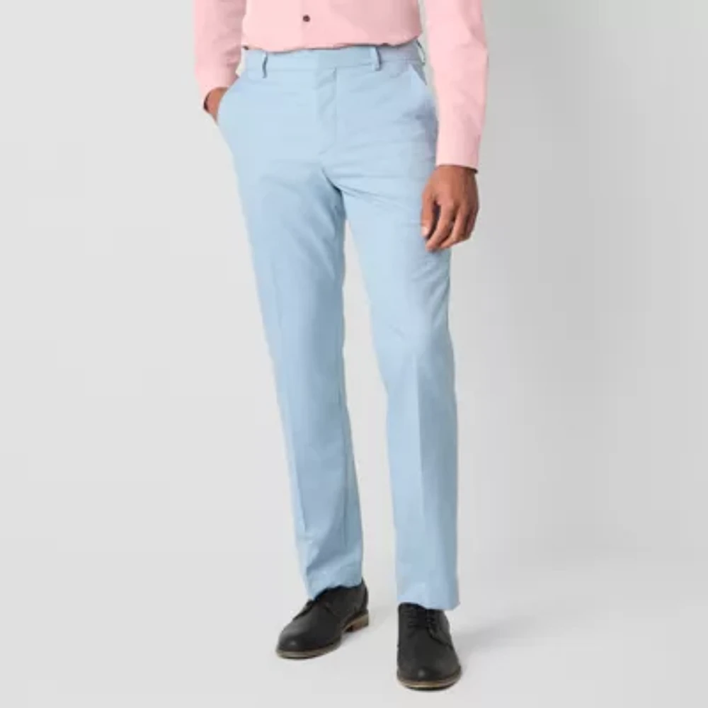 J. Ferrar Mens Slim Fit Flat Front Suit Pant