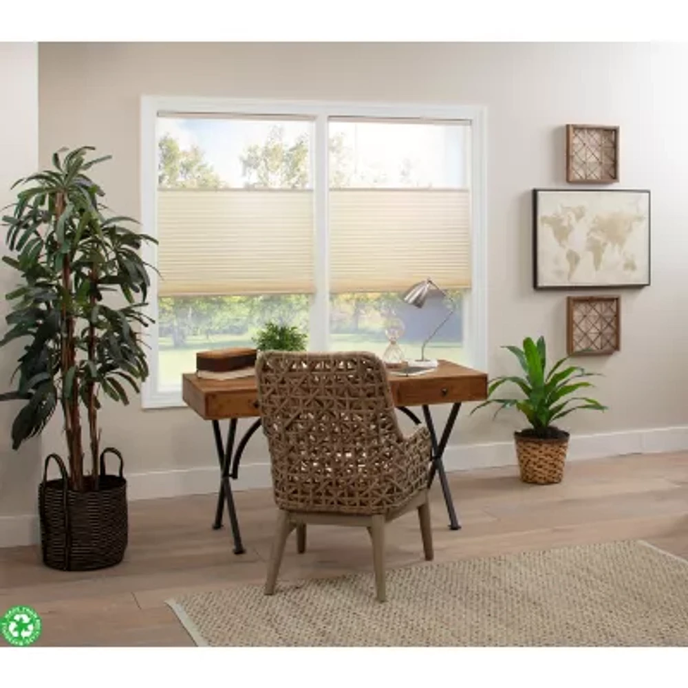 Eco Estates Cut-to-Width Cordless Top Down Bottom Up Light-Filtering Cellular Shade