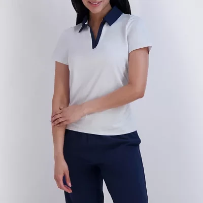 Stella Parker Womens Short Sleeve Polo Shirt