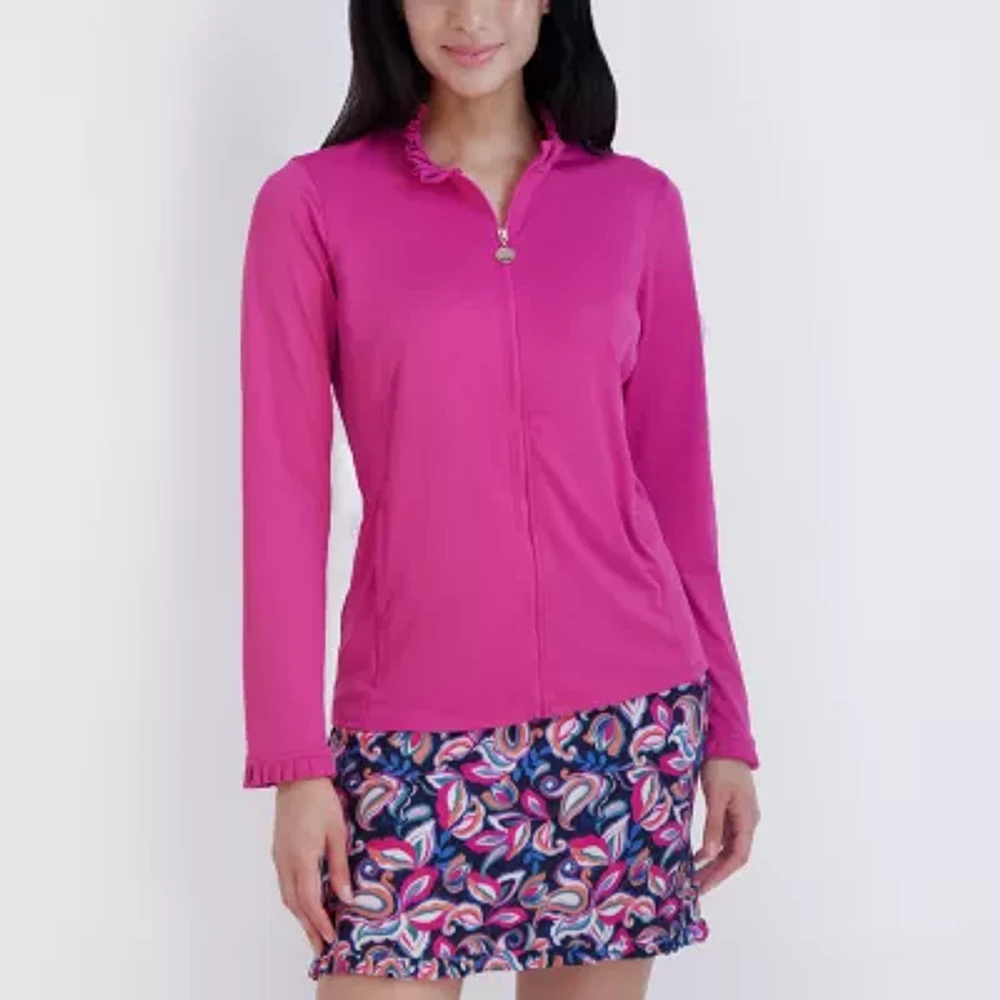 Stella Parker Womens Mock Neck Long Sleeve Sweatshirt