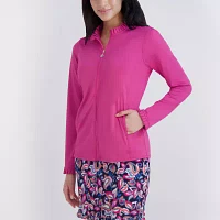 Stella Parker Womens Mock Neck Long Sleeve Sweatshirt