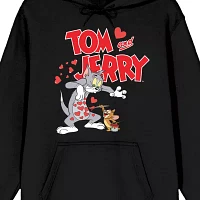 Juniors Womens Long Sleeve Tom and Jerry Hoodie