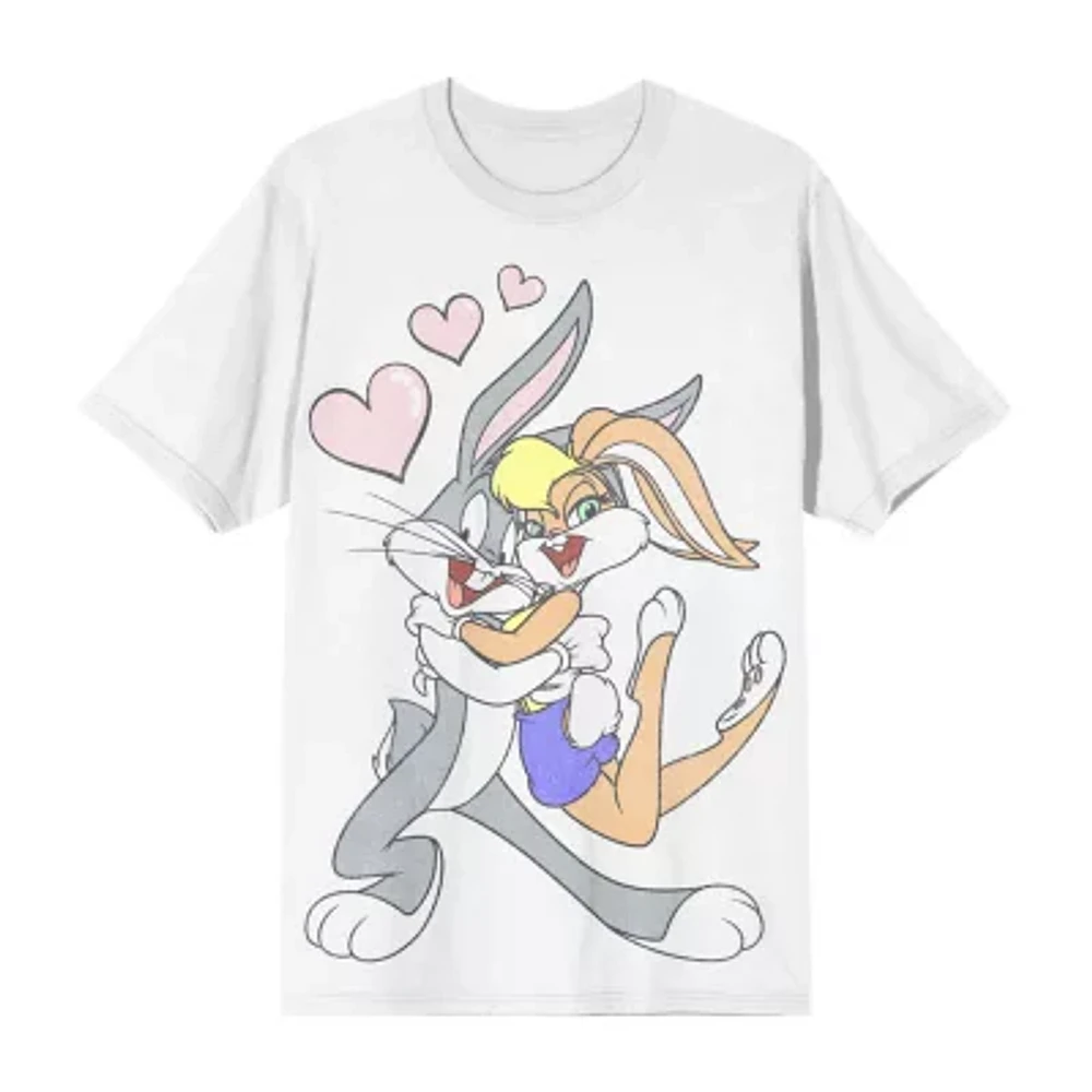 Womens Juniors Crew Neck Short Sleeve Looney Tunes T-Shirt