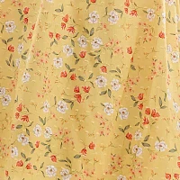 City Triangle Womens Short Sleeve Floral Fit + Flare Dress Juniors