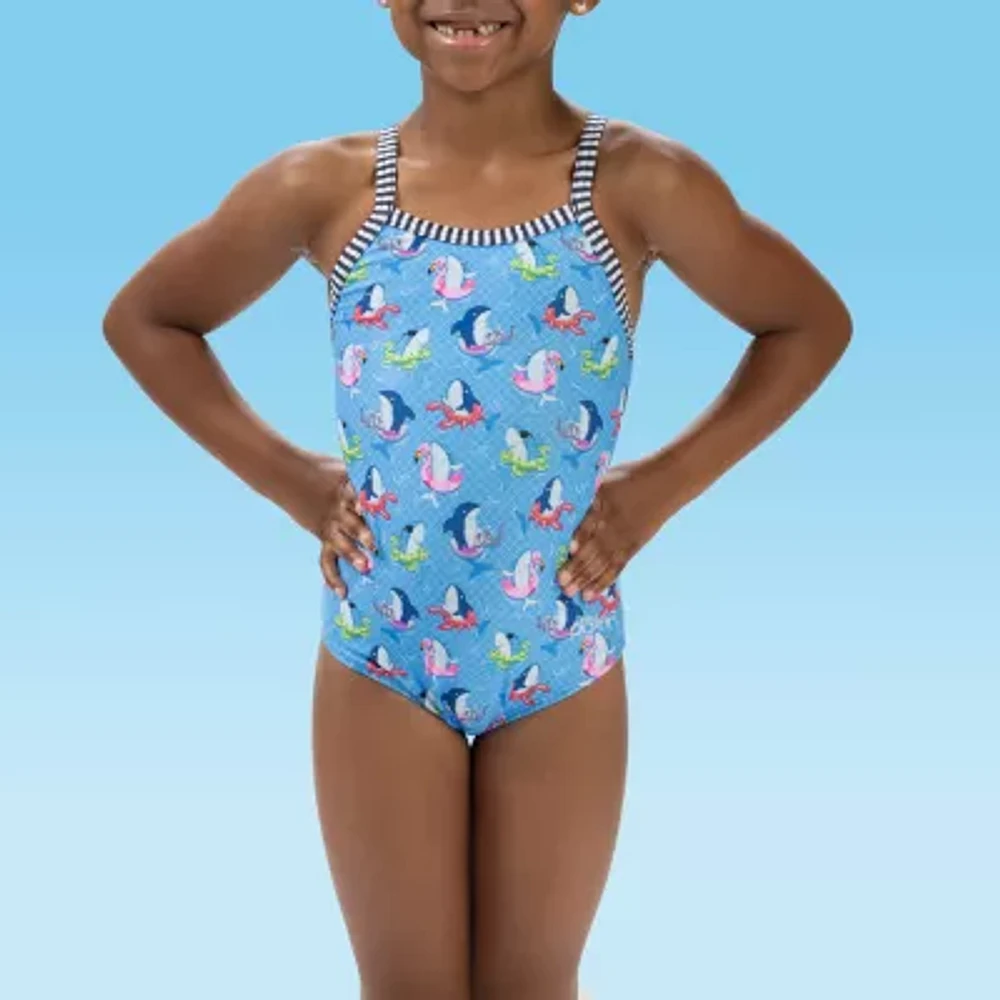 Dolfin Toddler Girls Animal One Piece Swimsuit