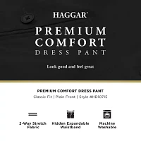 Haggar® Men's Premium Comfort Tonal Plaid Classic Fit Flat Front Dress Pant