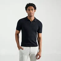 Haggar® Men's Johnny Collar Slim Fit Ribbed Sweater