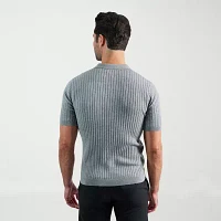 Haggar® Men's Johnny Collar Slim Fit Ribbed Sweater