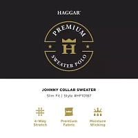 Haggar® Men's Johnny Collar Slim Fit Ribbed Sweater