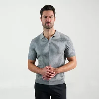 Haggar® Men's Johnny Collar Slim Fit Ribbed Sweater