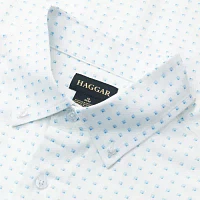 Haggar Mens Slim Fit Short Sleeve Button-Down Shirt