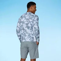 Free Country Mens Camouflage Long Sleeve Swim Shirt