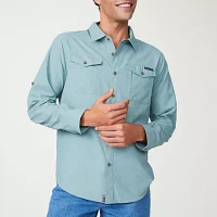 Free Country Mens Long Sleeve Button-Down Shirt