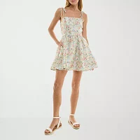 Trixxi With Pockets Womens Floral Fit + Flare Dress Juniors