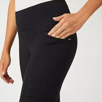 Free Country Womens Mid Rise Moisture Wicking 27" Full Length Leggings