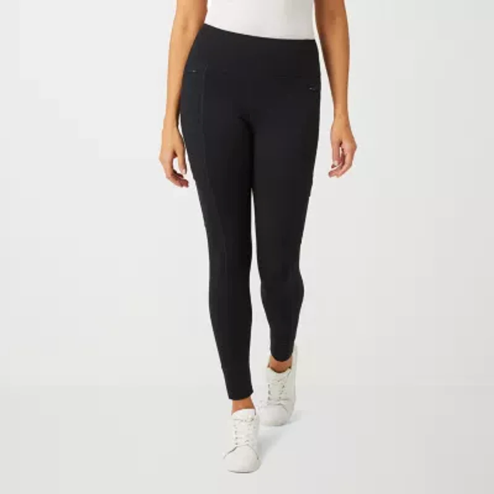 Free Country Womens Mid Rise Moisture Wicking 27" Full Length Leggings