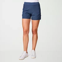 Free Country Womens Mid Rise Moisture Wicking Hybrid Short