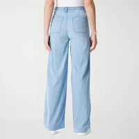 Gloria Vanderbilt Womens High Rise Wide Leg Drawstring Pants