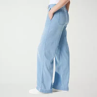 Gloria Vanderbilt Womens High Rise Wide Leg Drawstring Pants