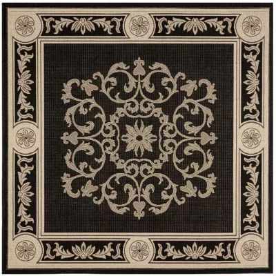 Courtyard Medallion Delight Indoor/Outdoor Square Rug